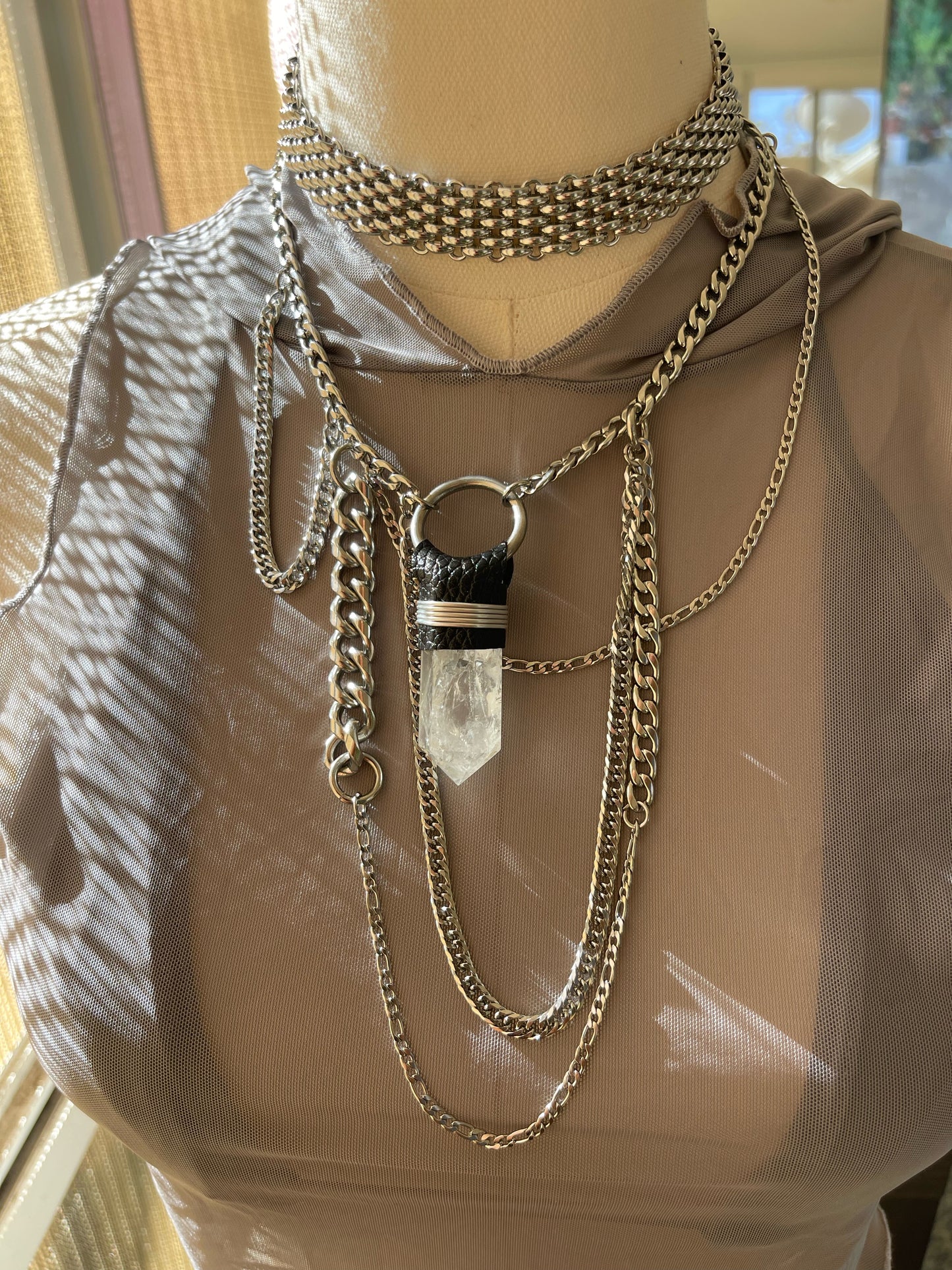 Layered Quartz Necklace