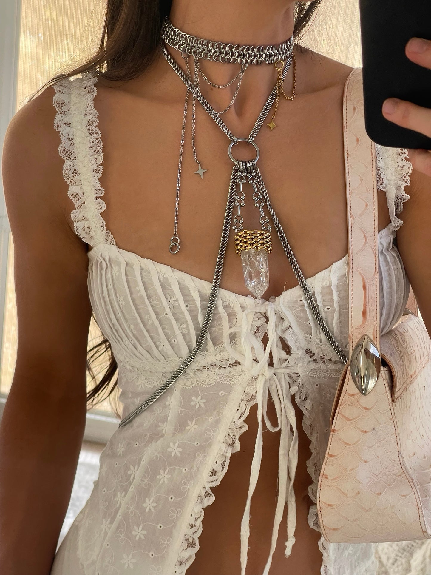 Two-Tone Crackle Quartz Harness