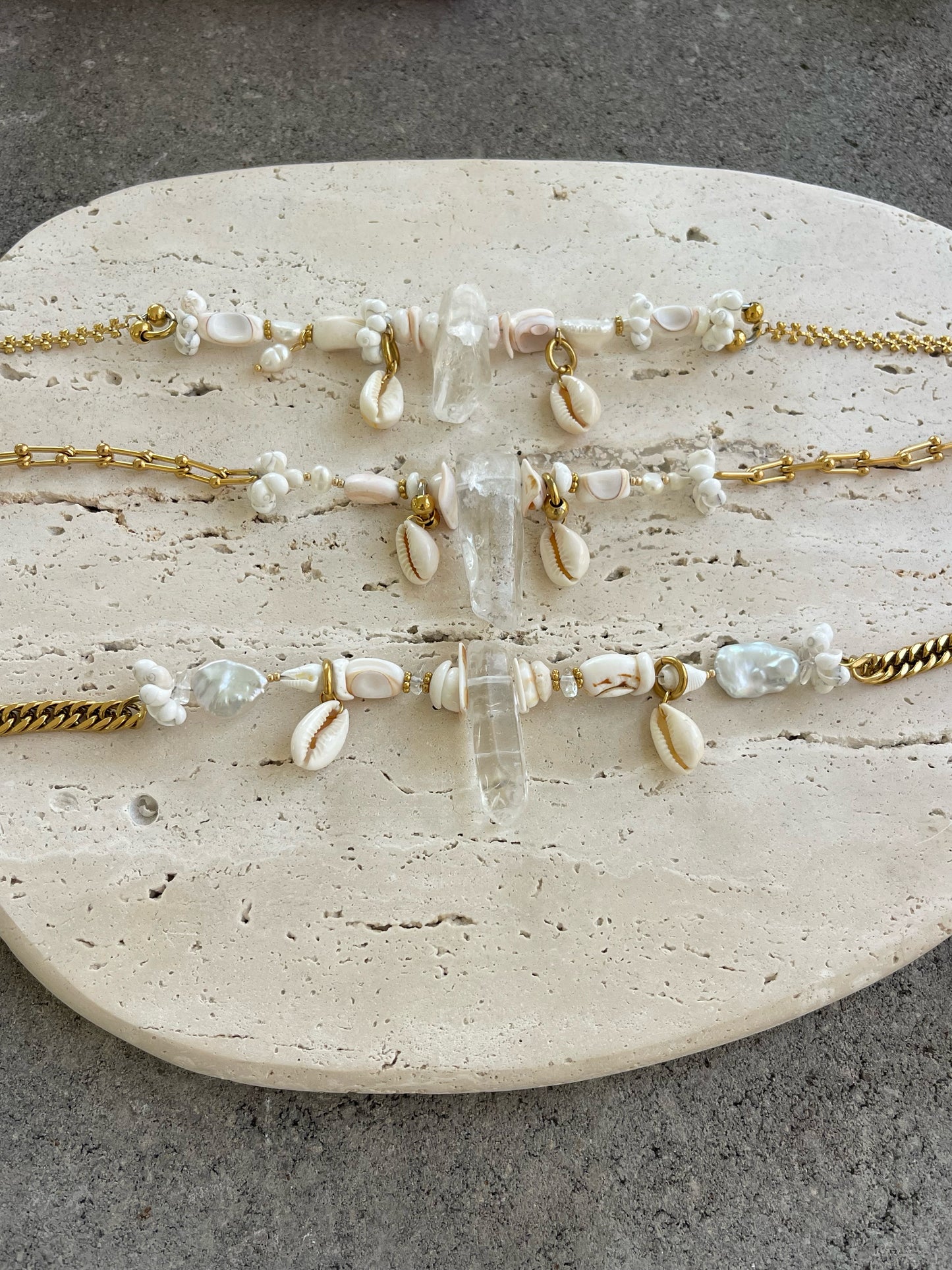 Gold Shell Necklaces ⟡⋆。˚