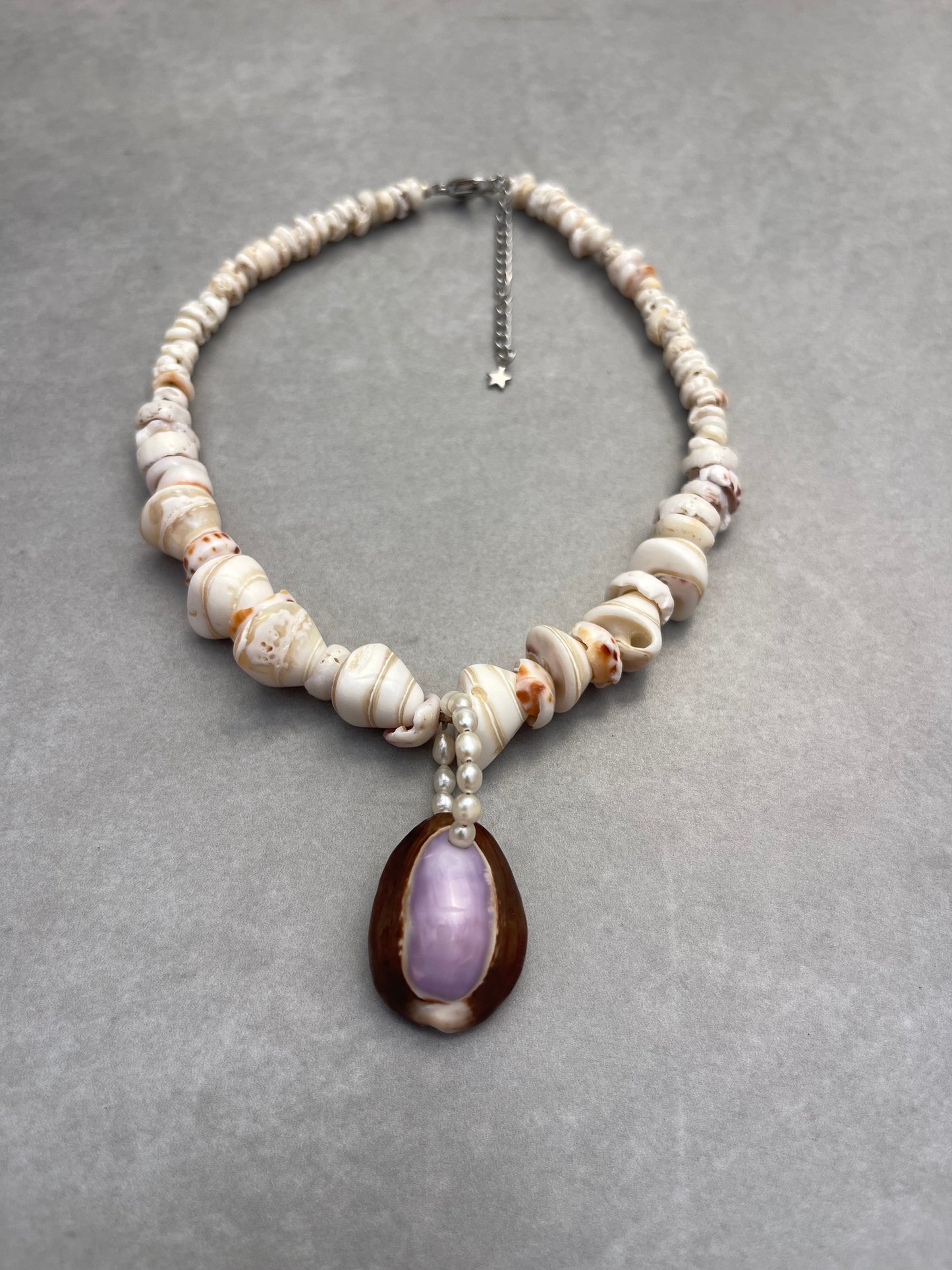 Purple Puka Cowrie Choker