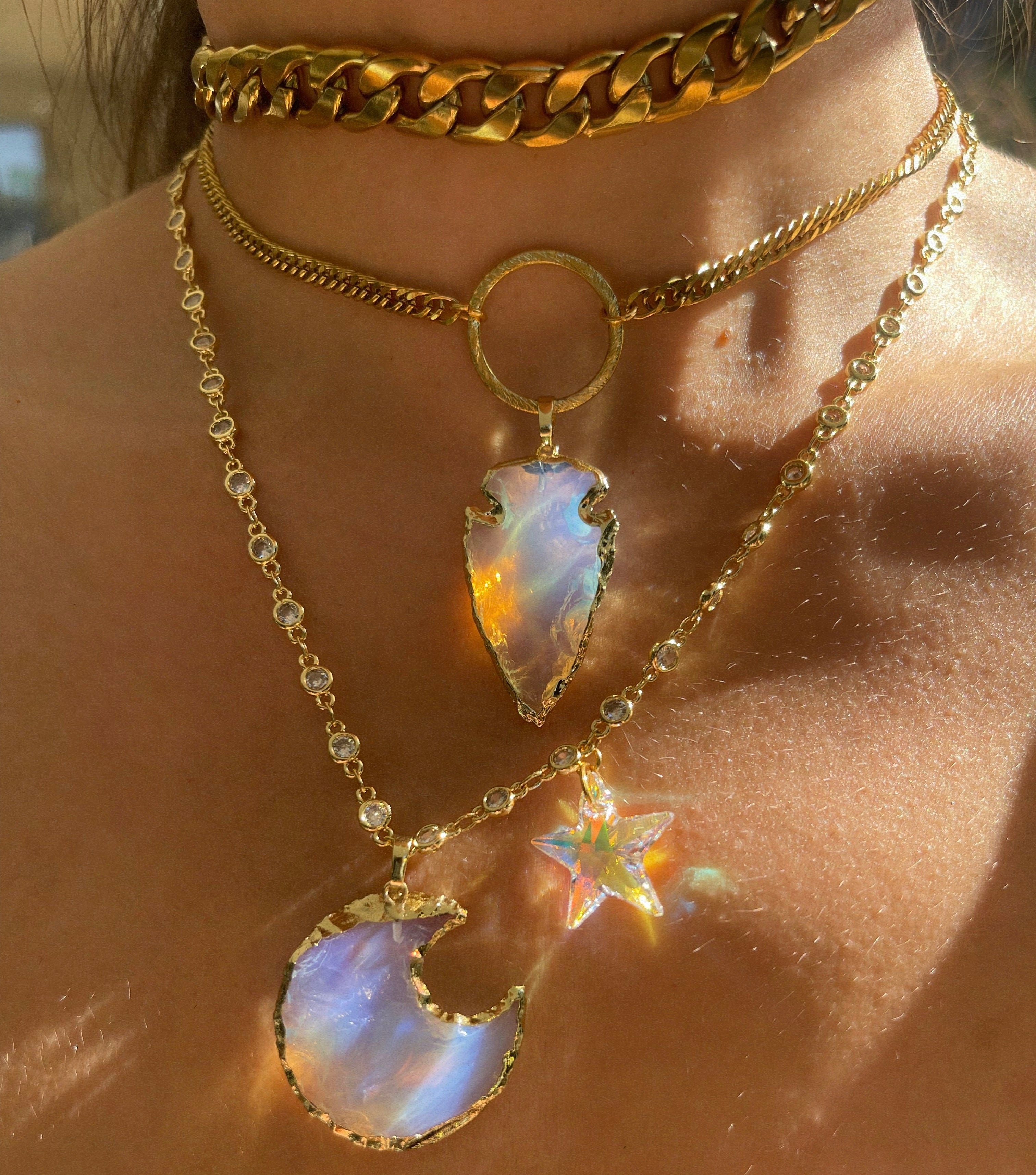 Layer Necklace Star Choker Urban Outfitters Golden Hour Set