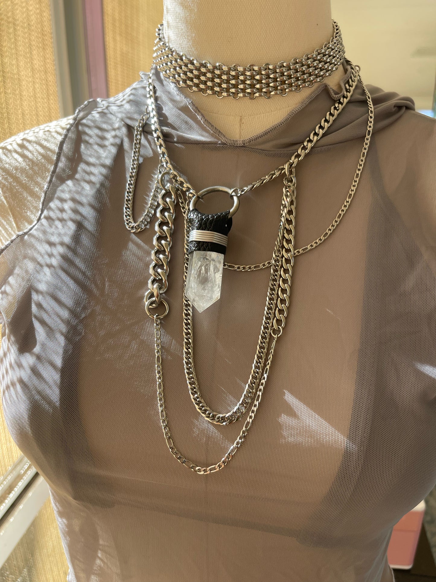 Layered Quartz Necklace