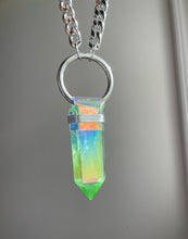 Load image into Gallery viewer, Green Aura Quartz Necklace
