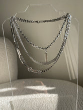 Load image into Gallery viewer, Smokey Quartz Layered Chain Necklace
