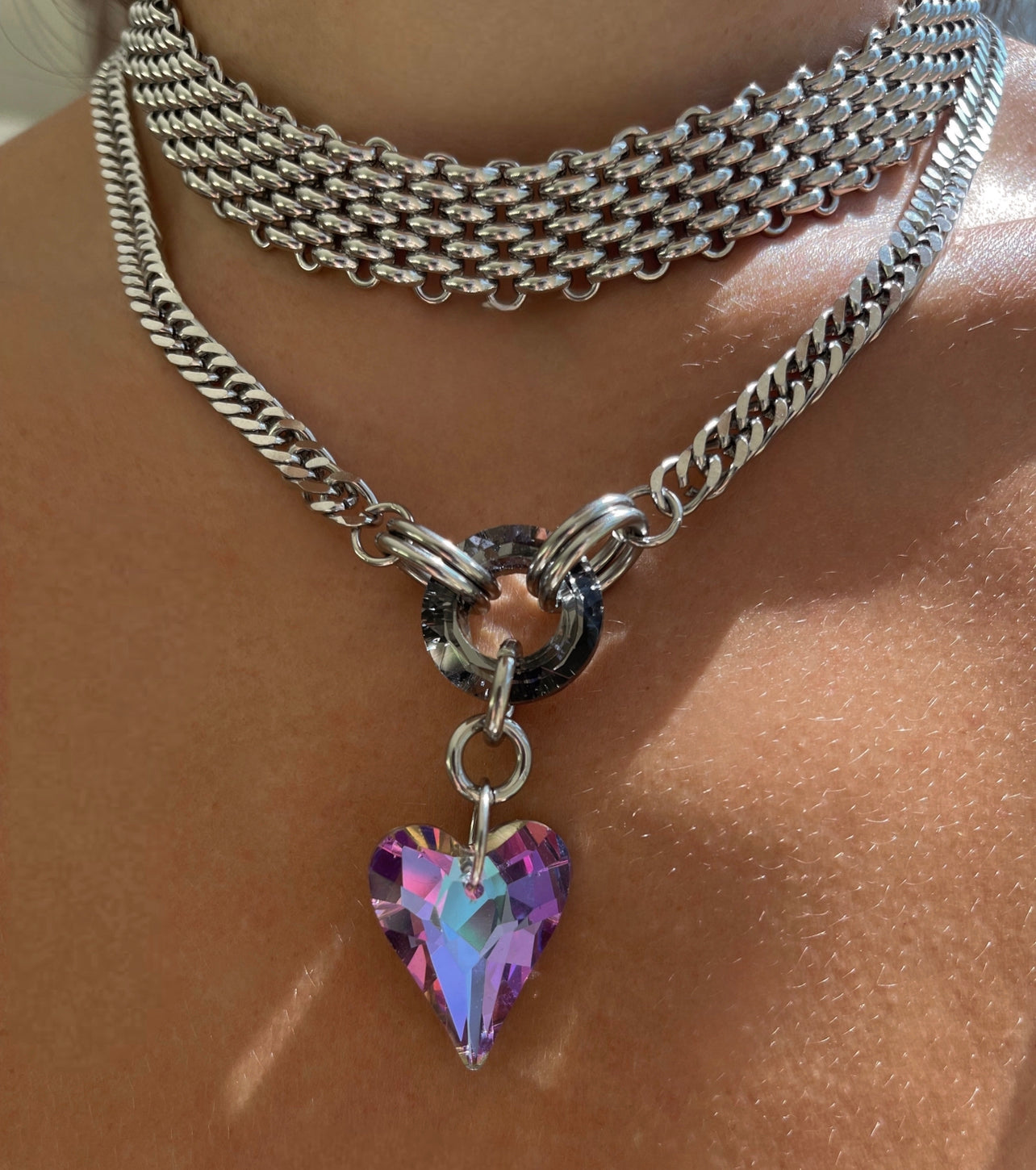 Solar Heart Necklace