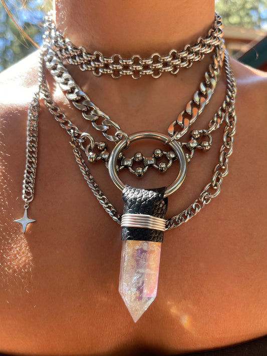 Angel Aura Quartz Necklace