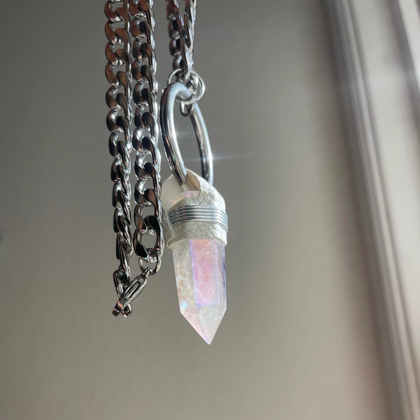 Angel Aura Quartz Necklace