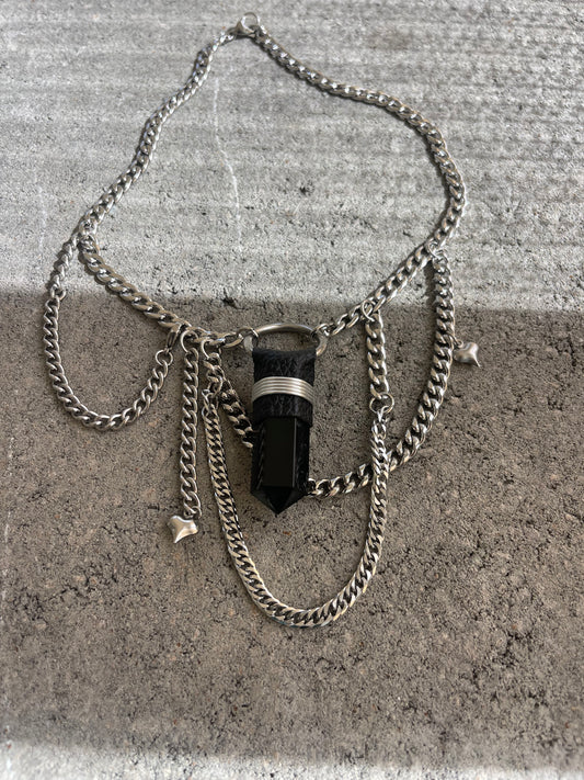 Obsidian Mini Layered Necklace