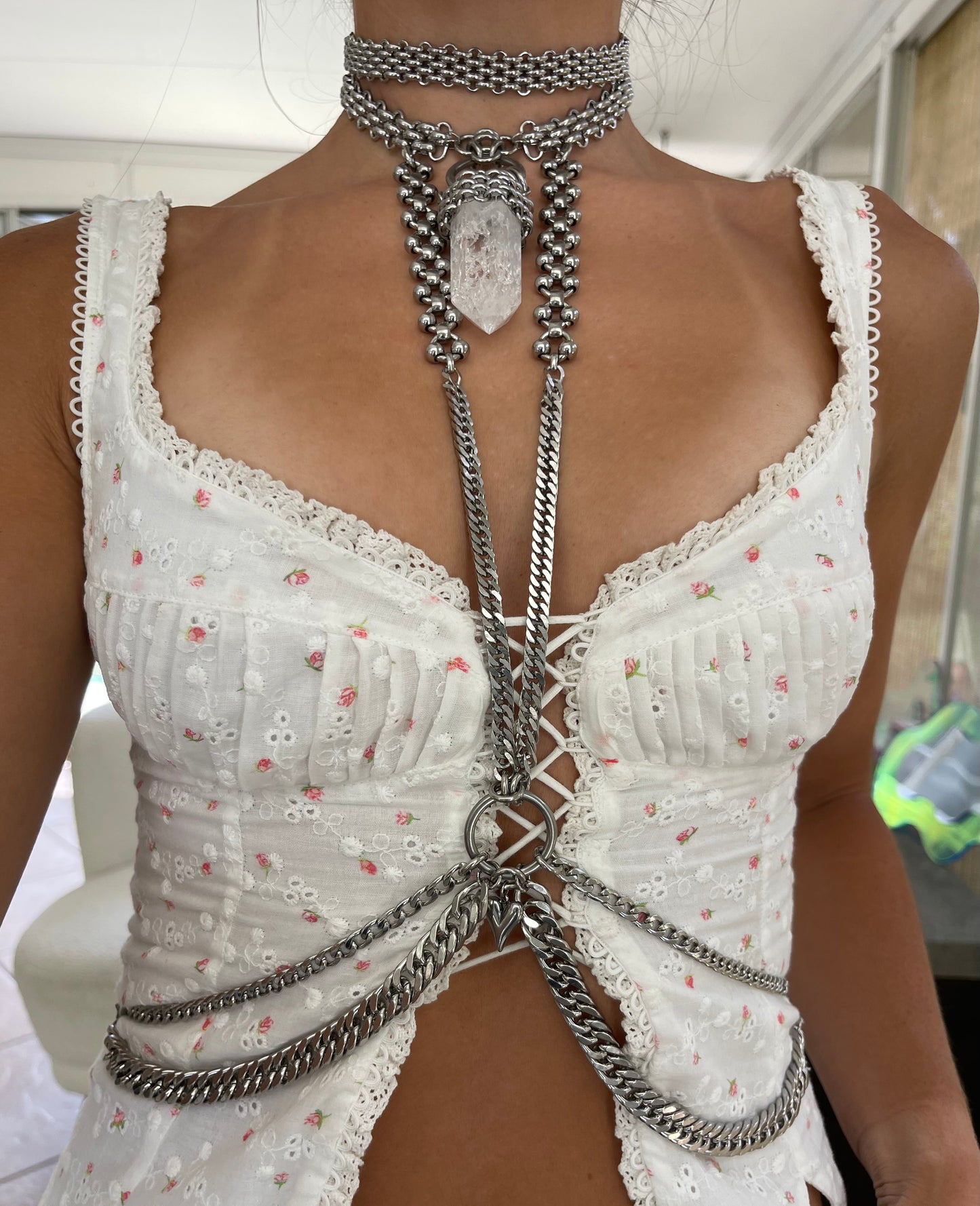 Crackle Quartz Harness Set