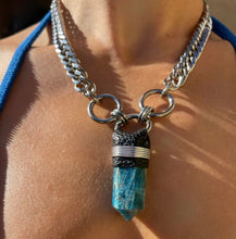 Load image into Gallery viewer, Apatite Triple Ring Pendant
