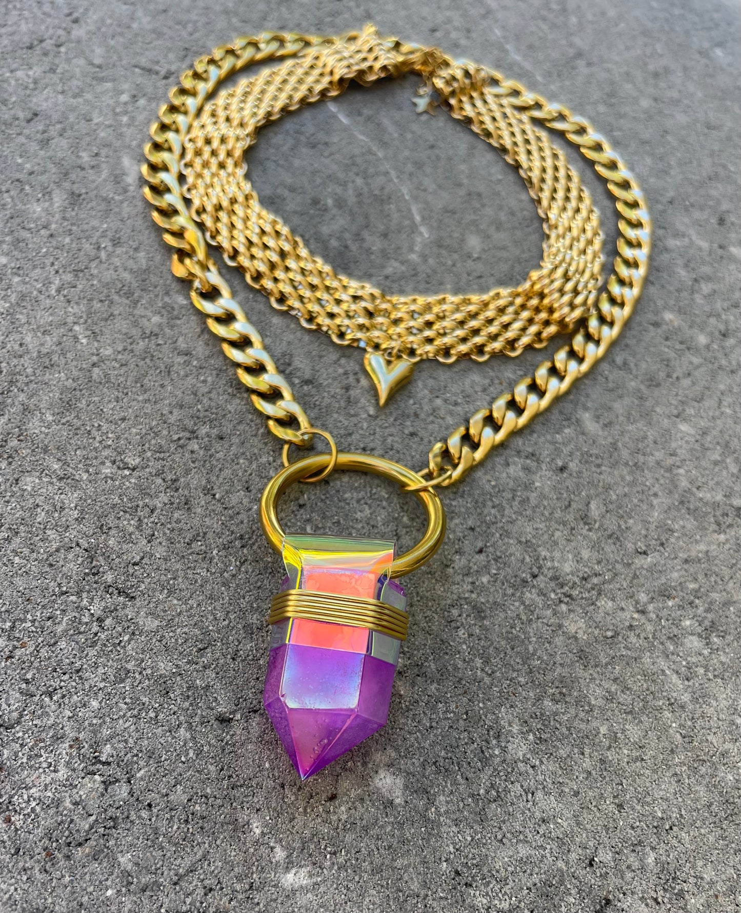 Purple Aura Quartz Set