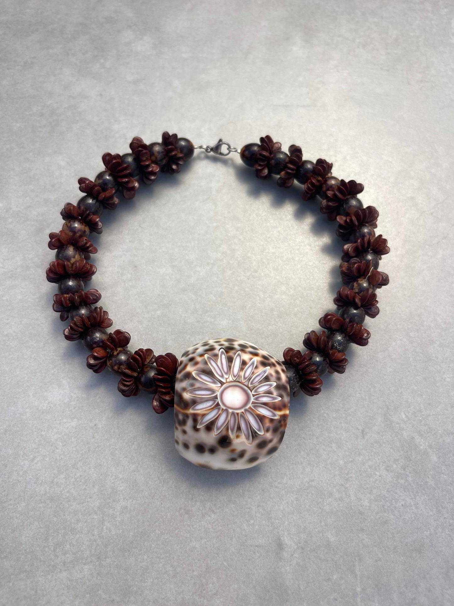 Tiger Cowrie Koa Seed Collar