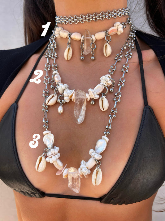 Silver Shell Necklaces ⟡⋆｡˚