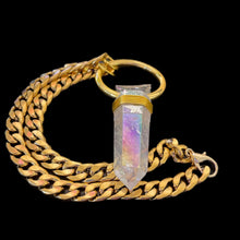 Load image into Gallery viewer, Gold Stardust Angel Aura Quartz Necklace
