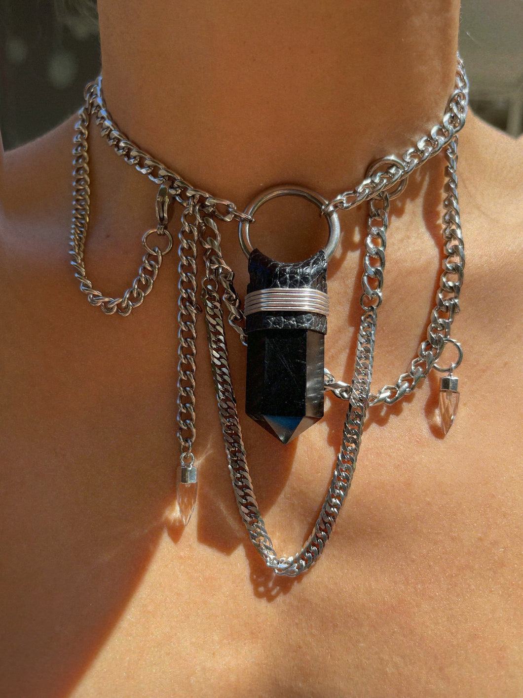 Mini Obsidian Layered Necklace
