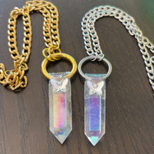 Load image into Gallery viewer, Mini Angel Aura Quartz Butterfly Pendant
