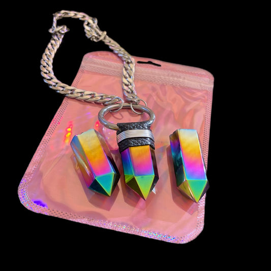 Perfectly Flawed ⟢ Titanium Quartz Necklace