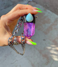 Load image into Gallery viewer, Purple Aura Quartz + Opalite Necklace

